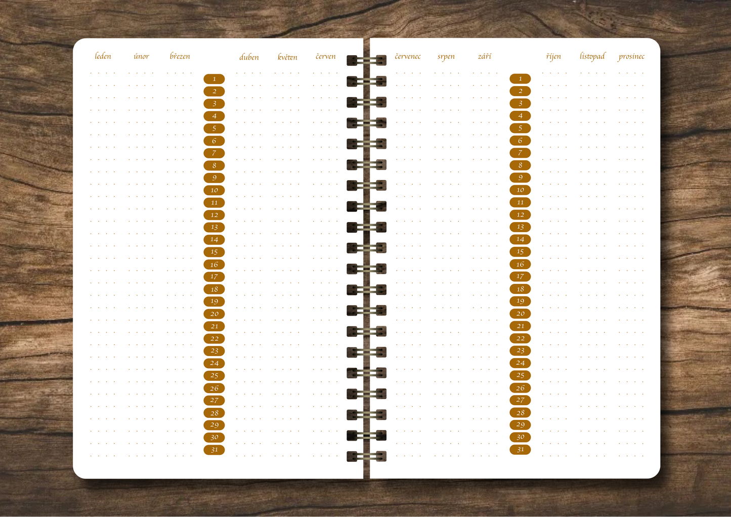 Týdenní nedatovaný diář BIRDEYE