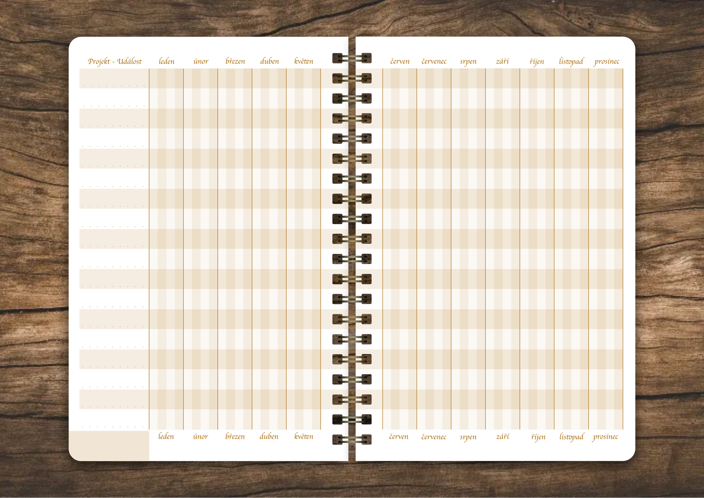 Týdenní nedatovaný diář BIRDEYE